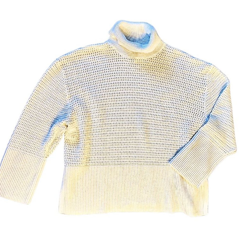 NEW The GAP Women's Turtle Neck Waffle Sweater // Cream // XL